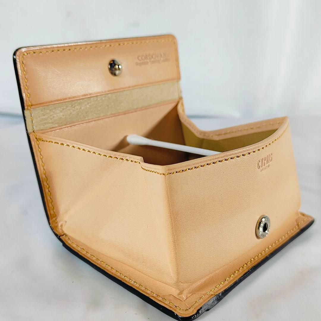 【新品未使用極艶品】【ブラックコードバン】CYPRIS　高級黒艶馬革ケース