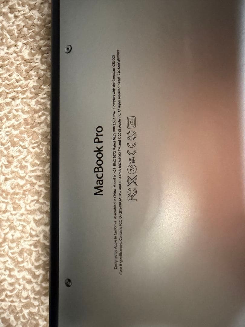 MacBook Pro Retina 13インチ 2013