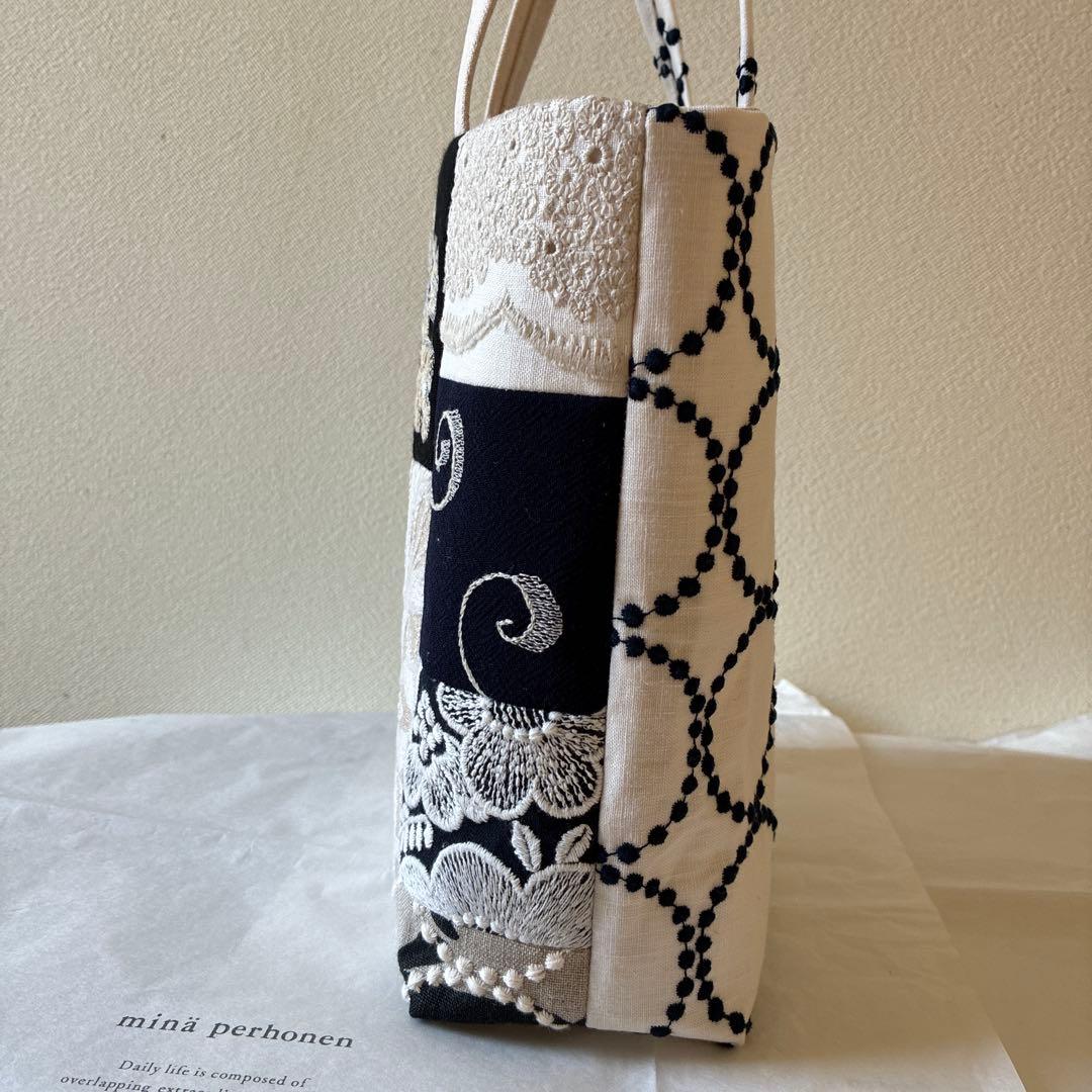 ミナペルホネン 生地使用　twins パッチワークお散歩トートバッグ