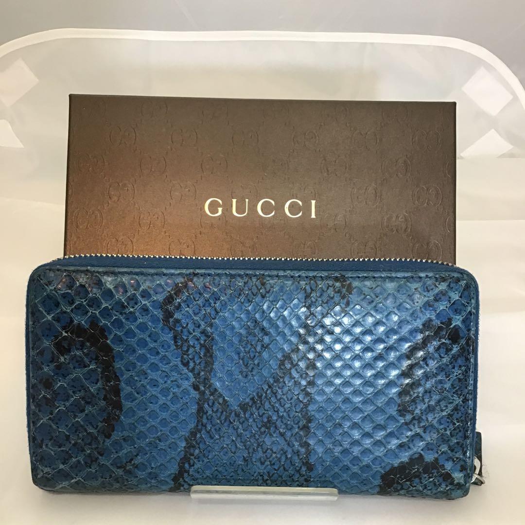 ❣️グッチGUCCI❣️ パイソン　ラウンドファスナー長財布　353227