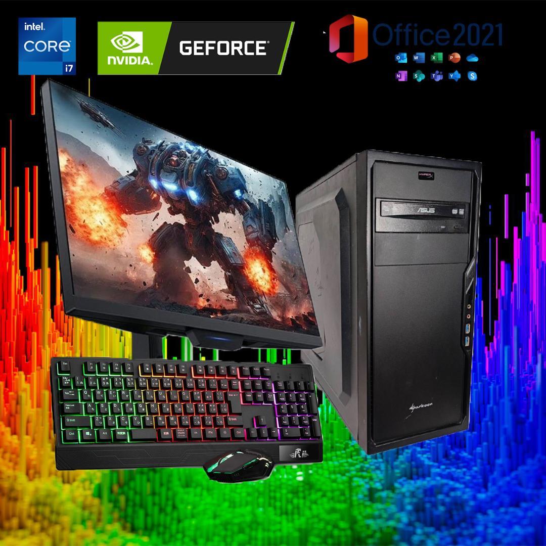 【ゲーミングPCフルセット】GTX1060 快適動作！MS Office搭載