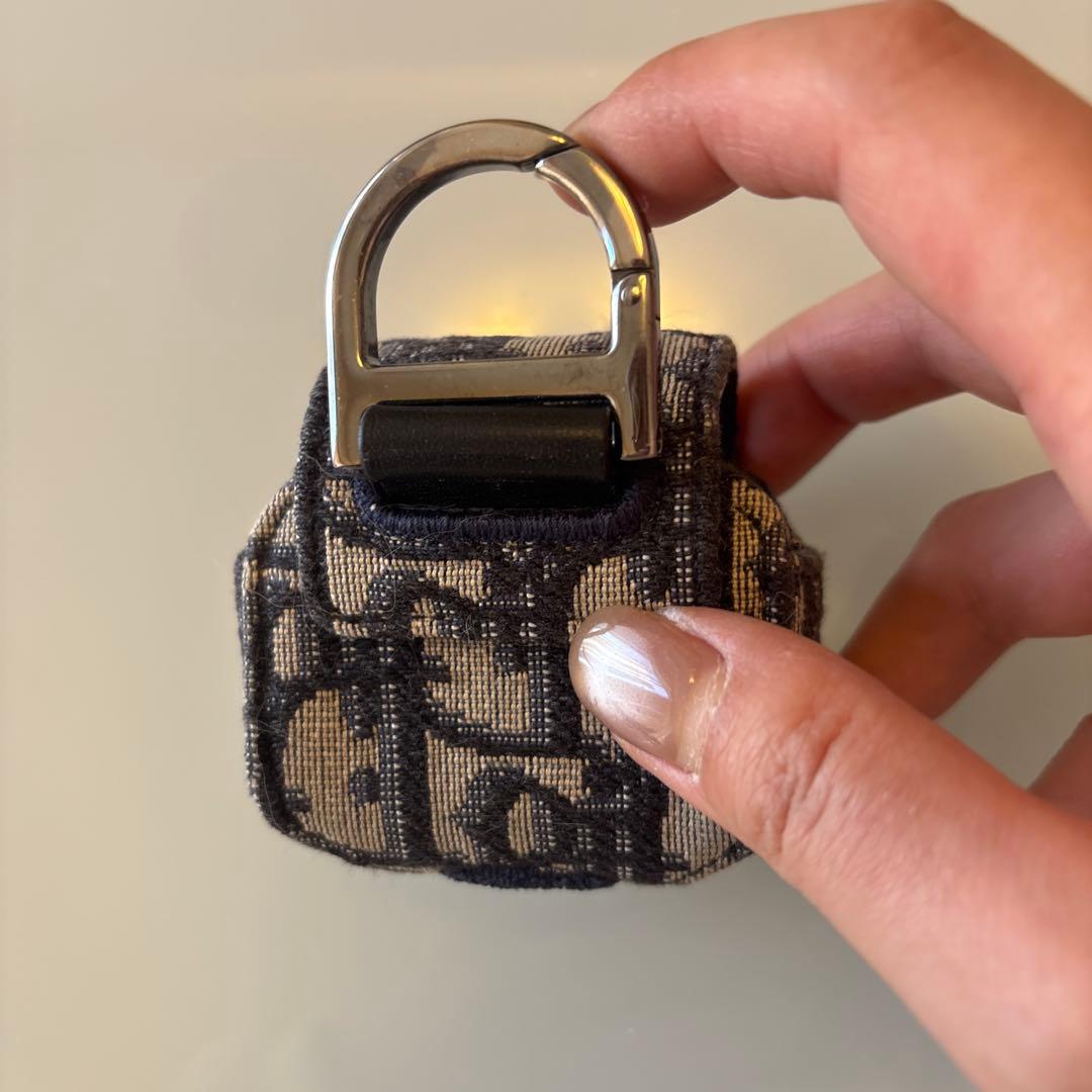 クリスチャンディオール　AirPods Proケース　トロッター　紺色系　金具