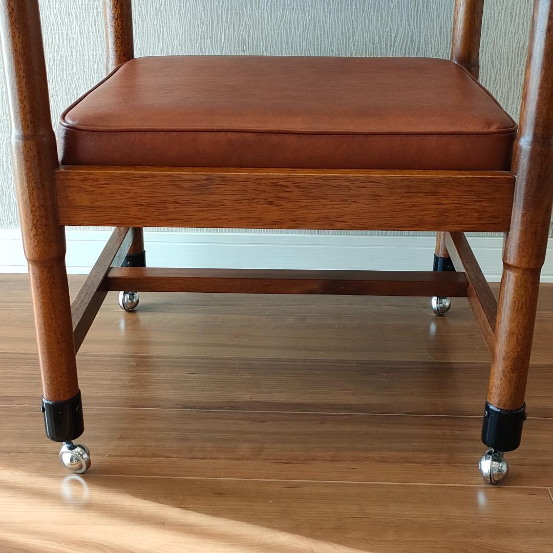 〈美品〉ヴィンテージ　アームチェア　キャスター付き　ダイニング