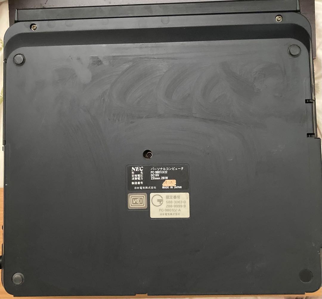 PC-9801LV,NECラップトップPC（ジャンク品）