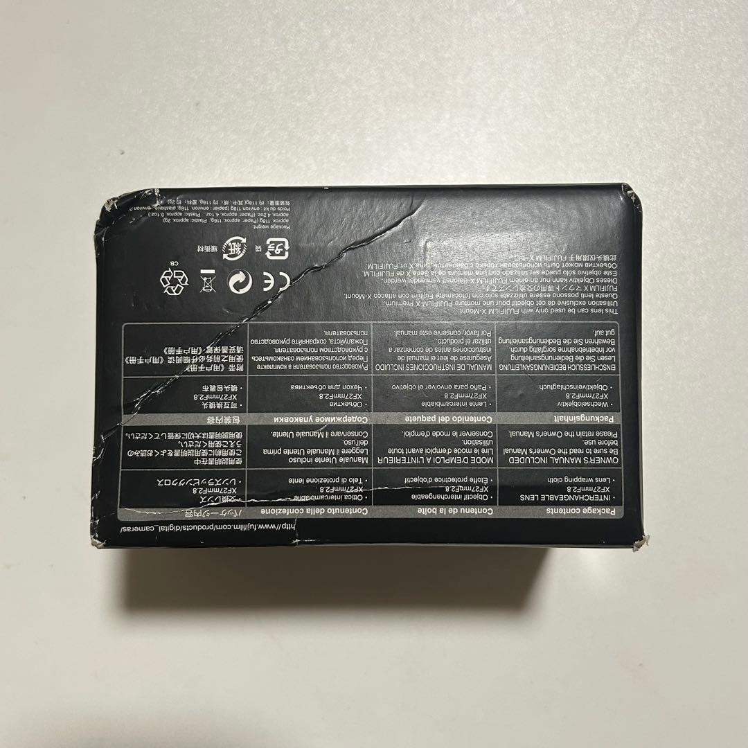 Fujinon 27mm F2.8 ブラック 単焦点レンズ FXマウント