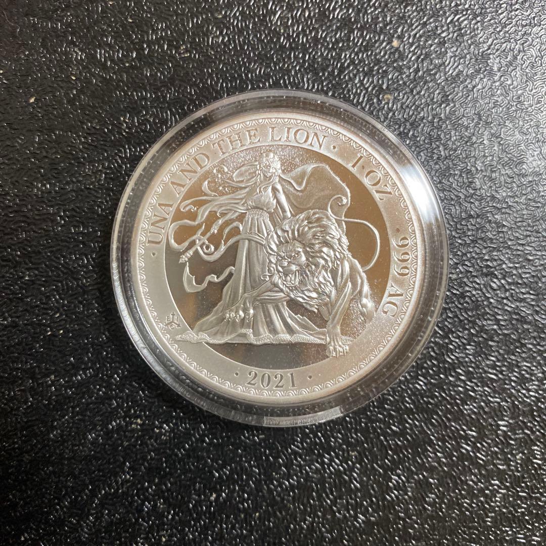 銀貨　99.9% 純銀　シルバー　ウナ　ライオン　銀貨　イギリス領　セントヘレナ
