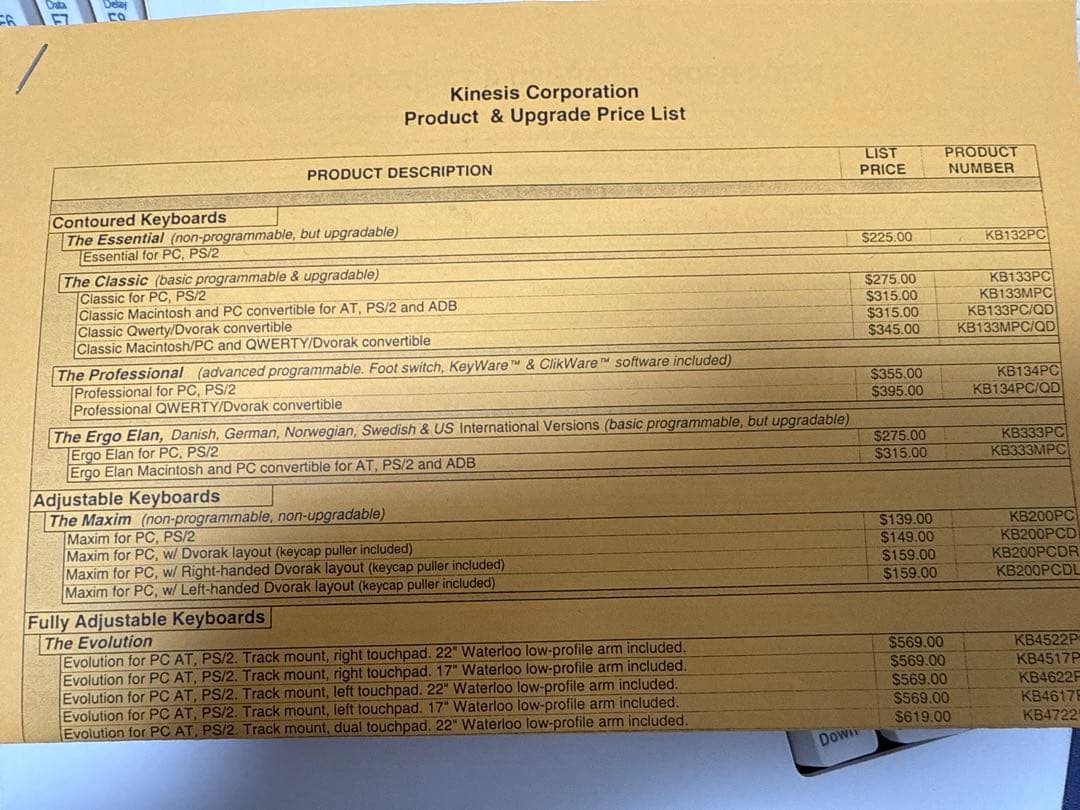 Kinesis Ergo Elan KB333PC 完全未使用 デッドストック