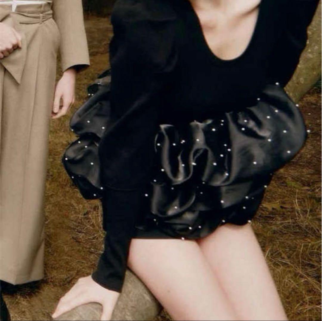 【ラスト1点】Bibiy. AMELIE PEPURAMU KNIT ブラック