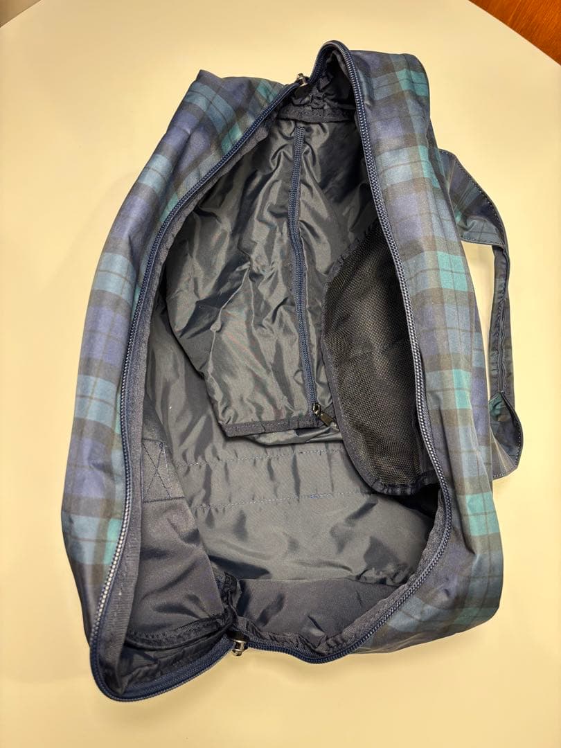 BEAMS GOLFブラックウォッチ シューズケース付き ボストンバッグ