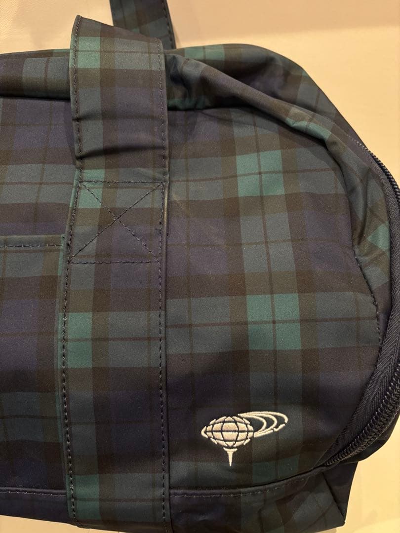 BEAMS GOLFブラックウォッチ シューズケース付き ボストンバッグ