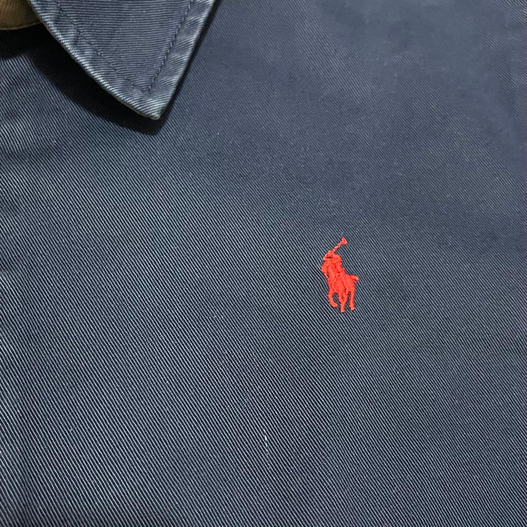 90s~00s EU規格 ラルフローレン スイングトップ 裏地チェック ネイビー