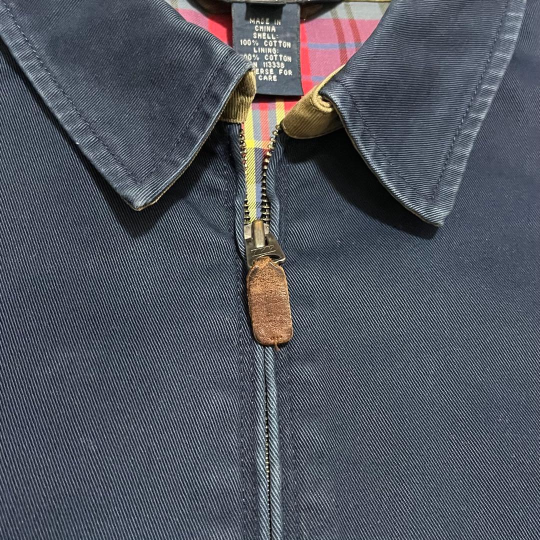 90s~00s EU規格 ラルフローレン スイングトップ 裏地チェック ネイビー