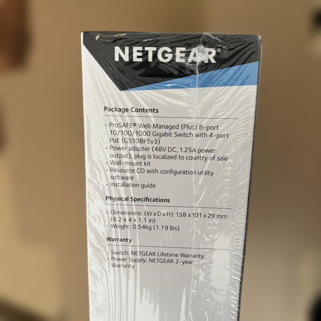 NETGEAR GS108PE-300JPS 8ポートスイッチ