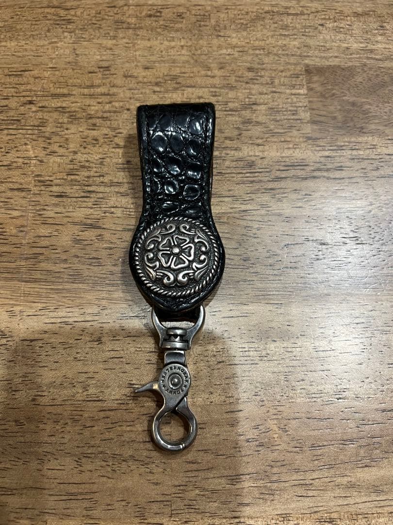 funny ベルトループ　クロコダイル　キーホルダー　ブラック