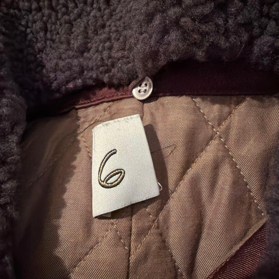 美品　6(ROKU)BOA COLLAR ZIP COAT/コート