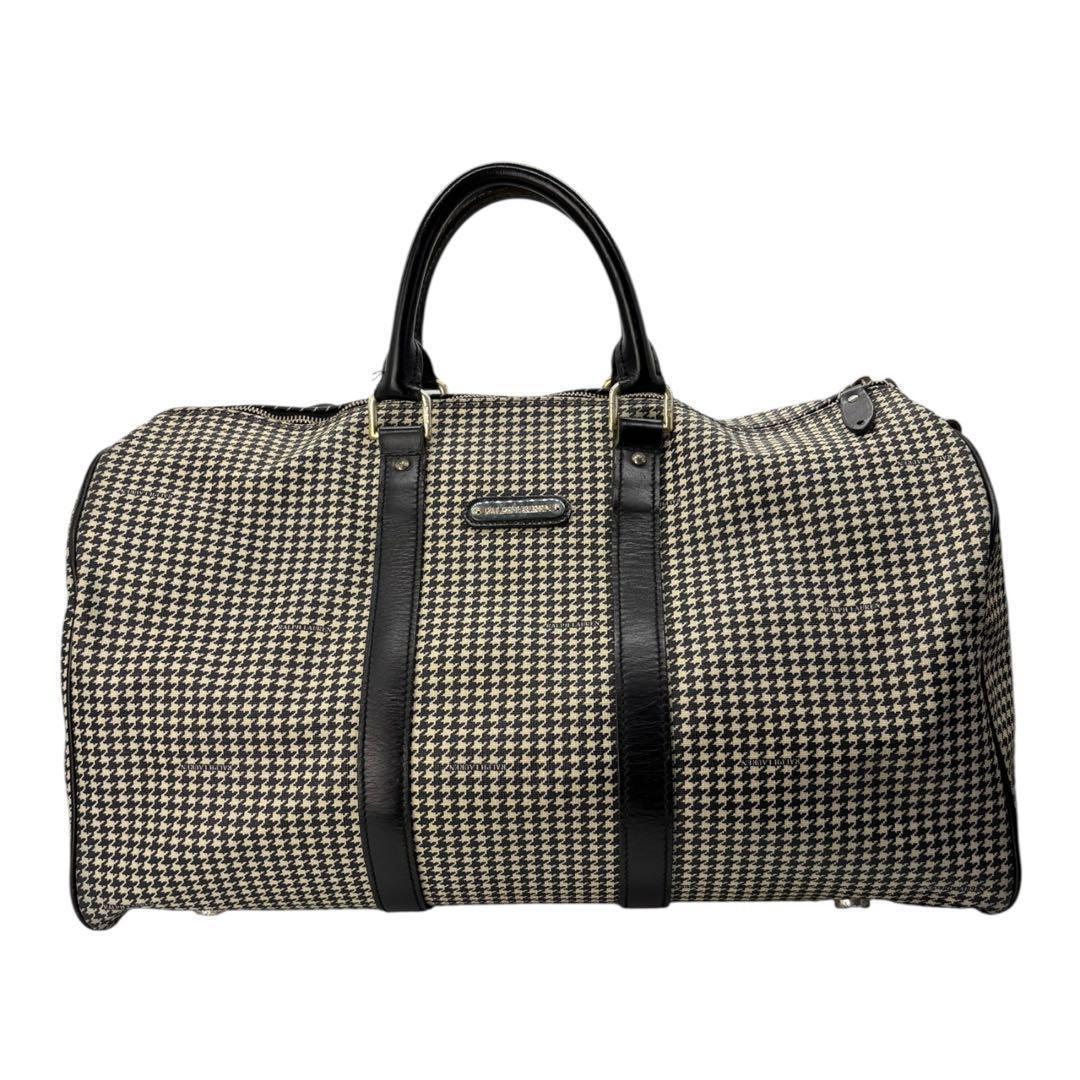 【美品】ポロラルフローレン ボストンバッグ 2way 千鳥柄 レザー　297
