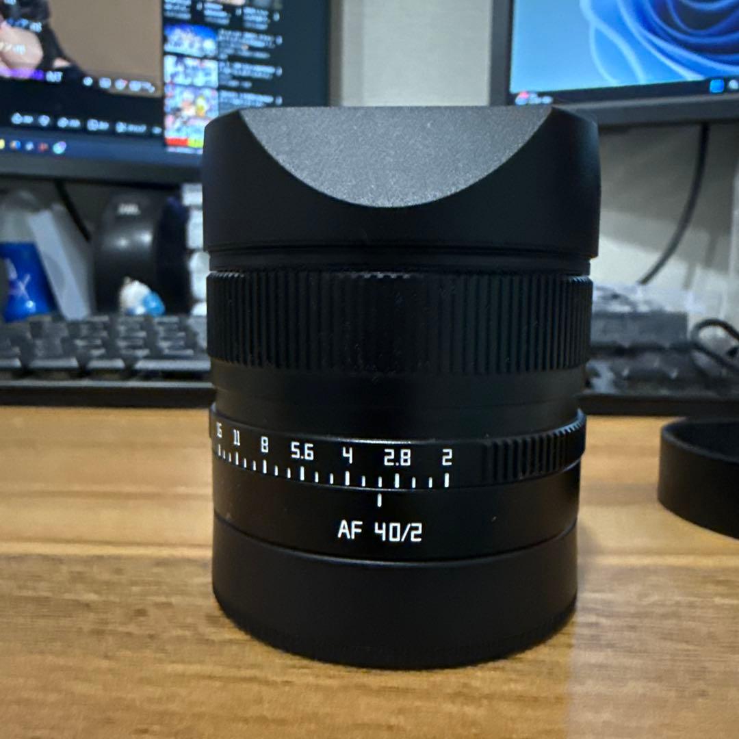 TTartisan AF 40mm F2角型レンズフード、フィルター3枚付き