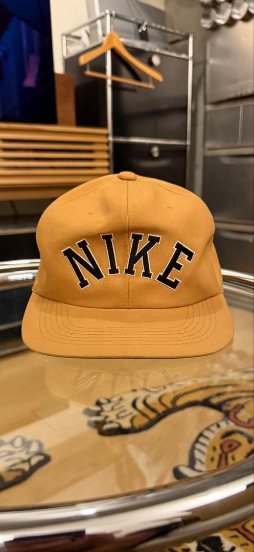 激レアNIKE 80s90s銀タグ　アーチ ヴィンテージキャップ　マスタード
