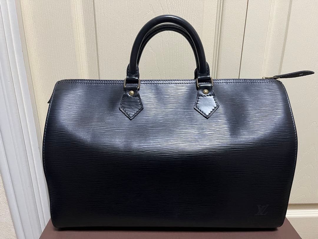 LOUIS VUITTON エピ スピーディ35 ボストンバッグ レザーブラック