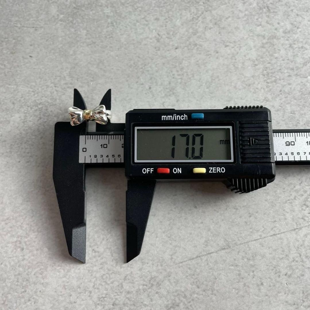 ティファニー 10号 リボン ボウ リング 925 750 コンビ P18fe