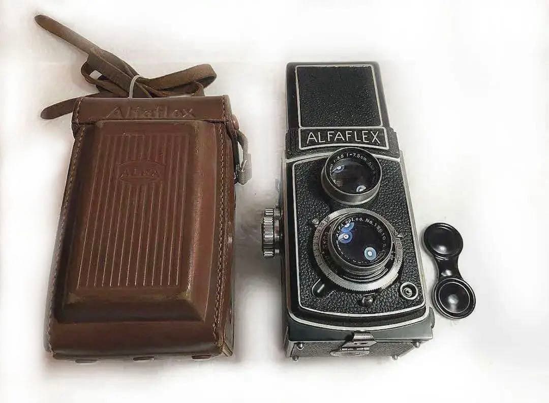 Alfaflex 二眼レフカメラ レザーケース付き