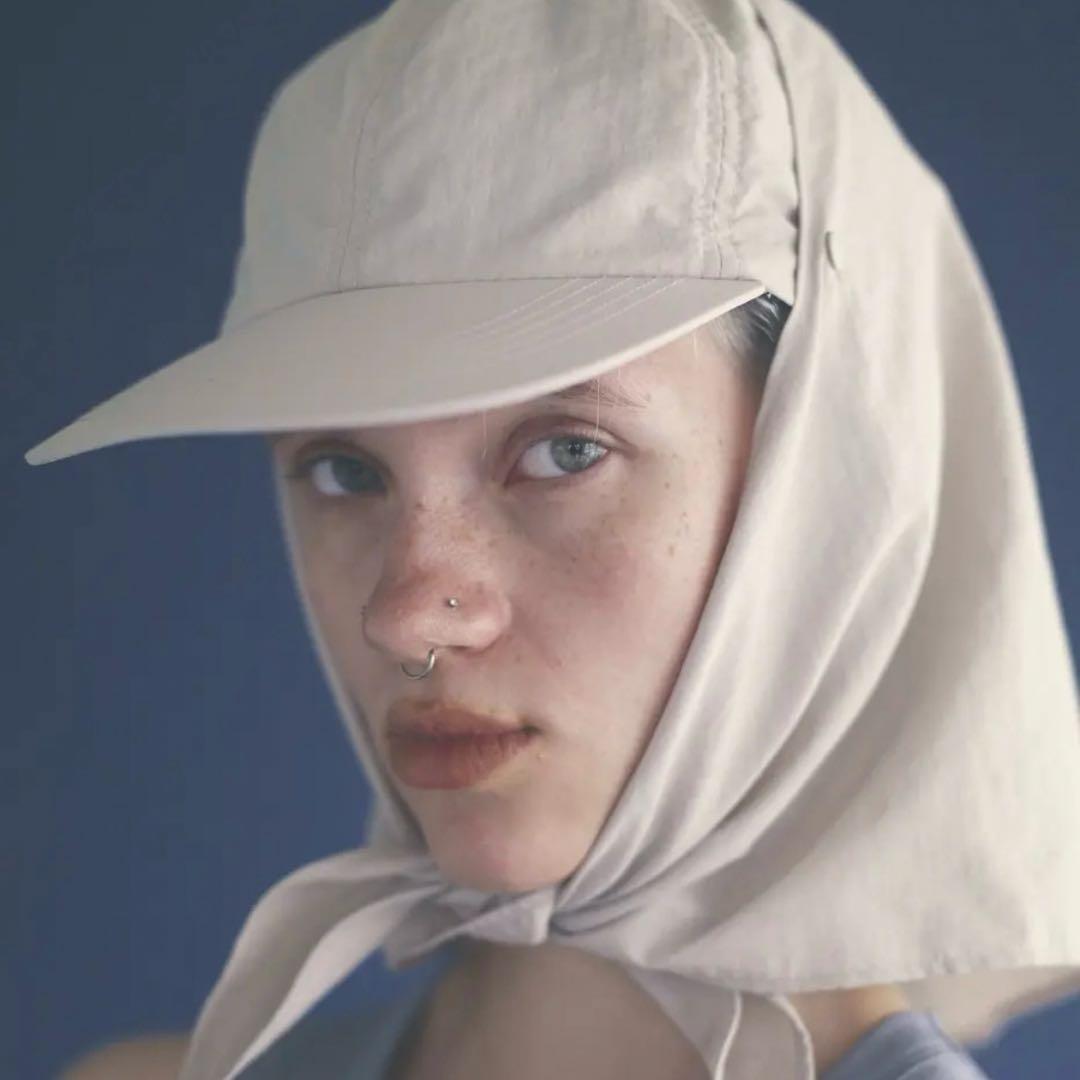 【PHEENY】Nylon taffeta cap with scarf