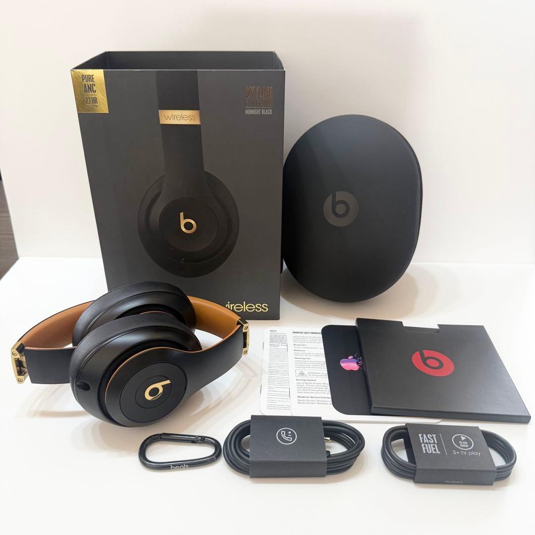 美品 動作品 BeatsStudio3 Wireless ヘッドフォン ブラック