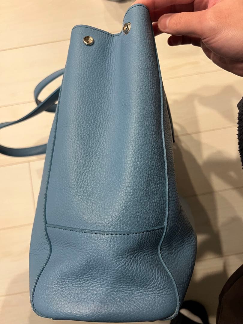 PELLE MORBIDA トートバッグ ライトブルー Colore