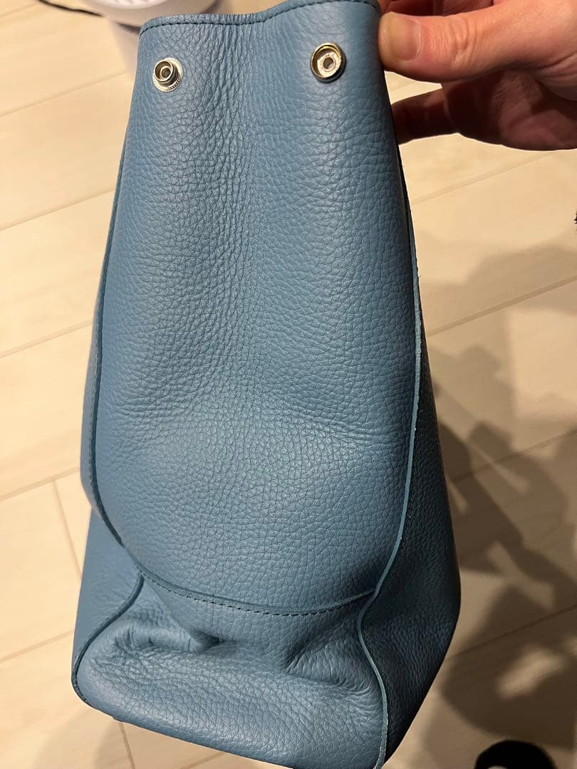 PELLE MORBIDA トートバッグ ライトブルー Colore