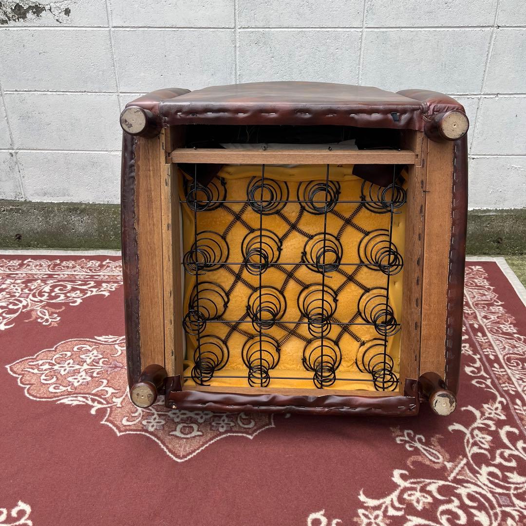 ミッドセンチュリー 古家具◾️マーブル柄 一人掛け シングルソファ ラウンジソファ