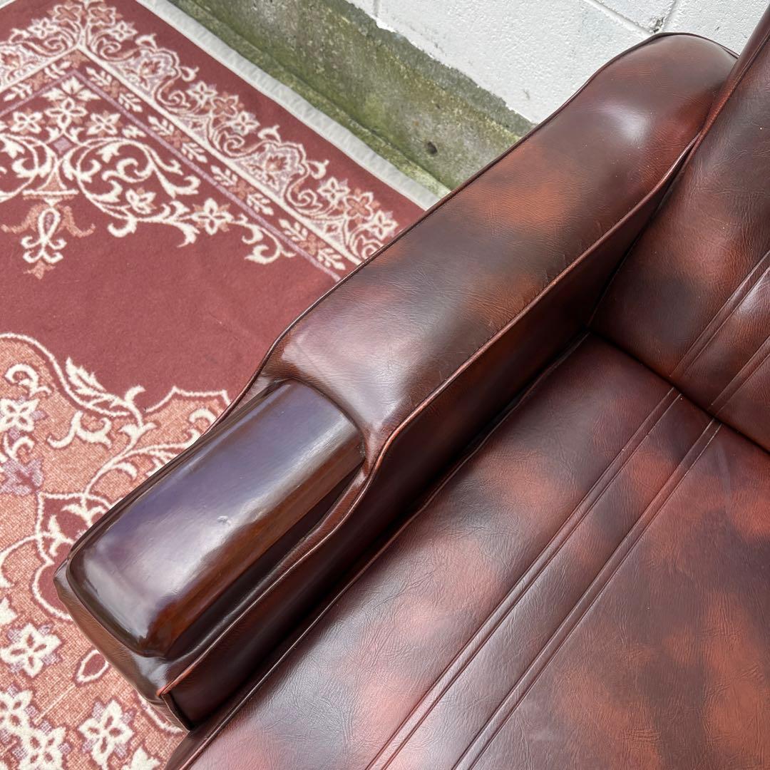 ミッドセンチュリー 古家具◾️マーブル柄 一人掛け シングルソファ ラウンジソファ