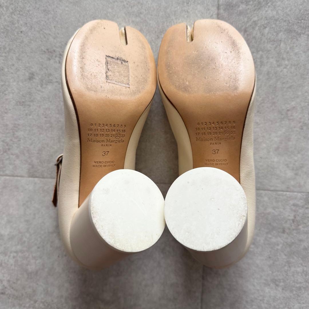 メゾンマルジェラ　Tabi アンクルストラップ　ヒール　パンプス　レザー　37