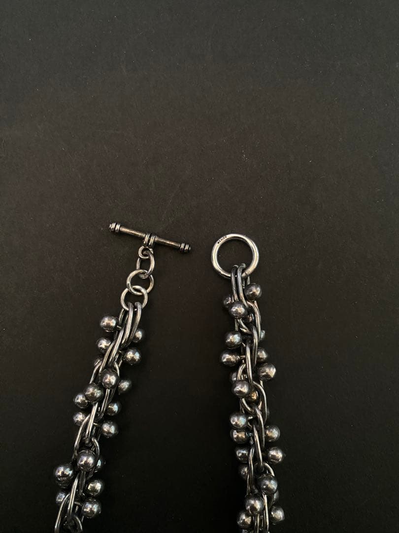 ヴィンテージ DNA チェーンリンク シルバー ネックレス