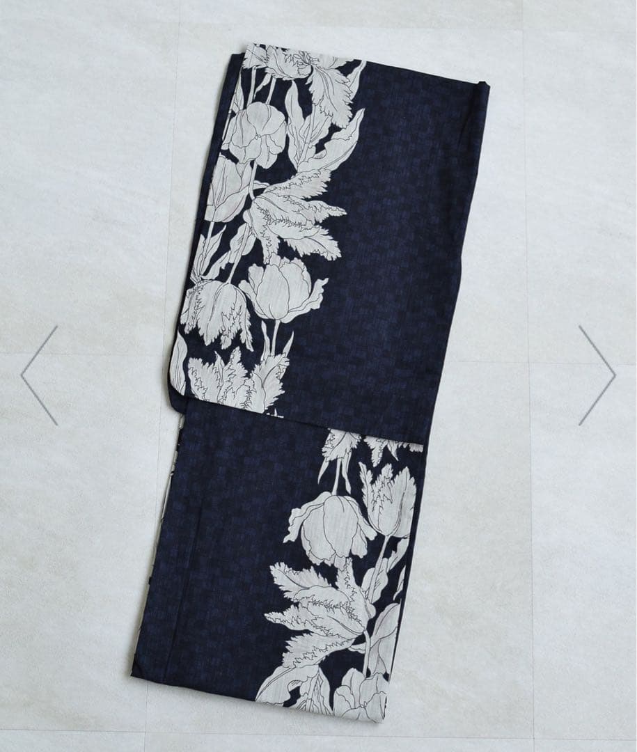 utatane 粋紺市松にチューリップ 【8/18までクロネコページ】