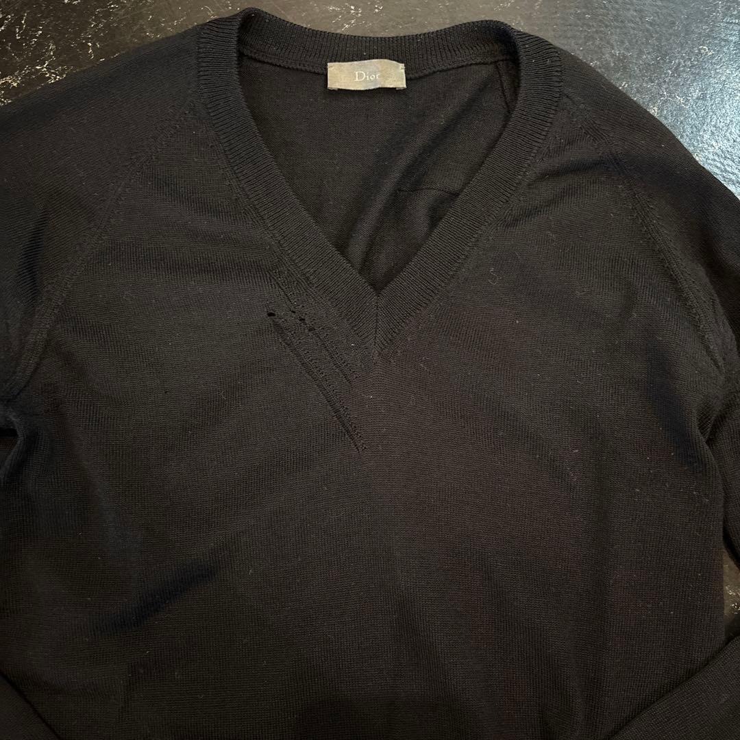 ぜ*よ様 ディオールオム エディスリマン 2005SS Vネックニット XS ダ