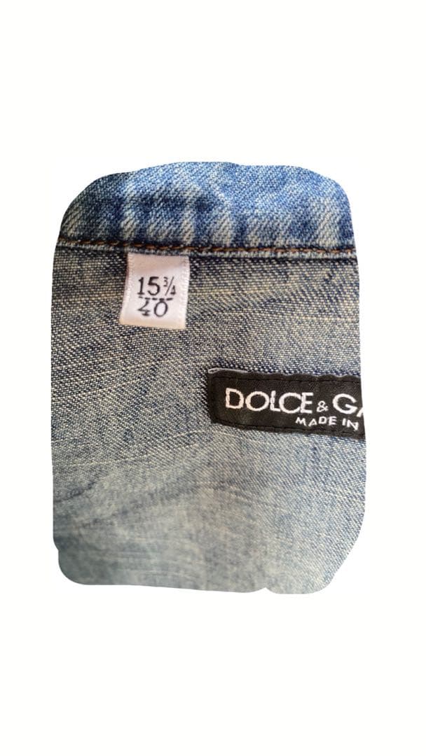 DOLCE & GABBANAドルチェ&ガッバーナダークブルー デニムシャツ長袖