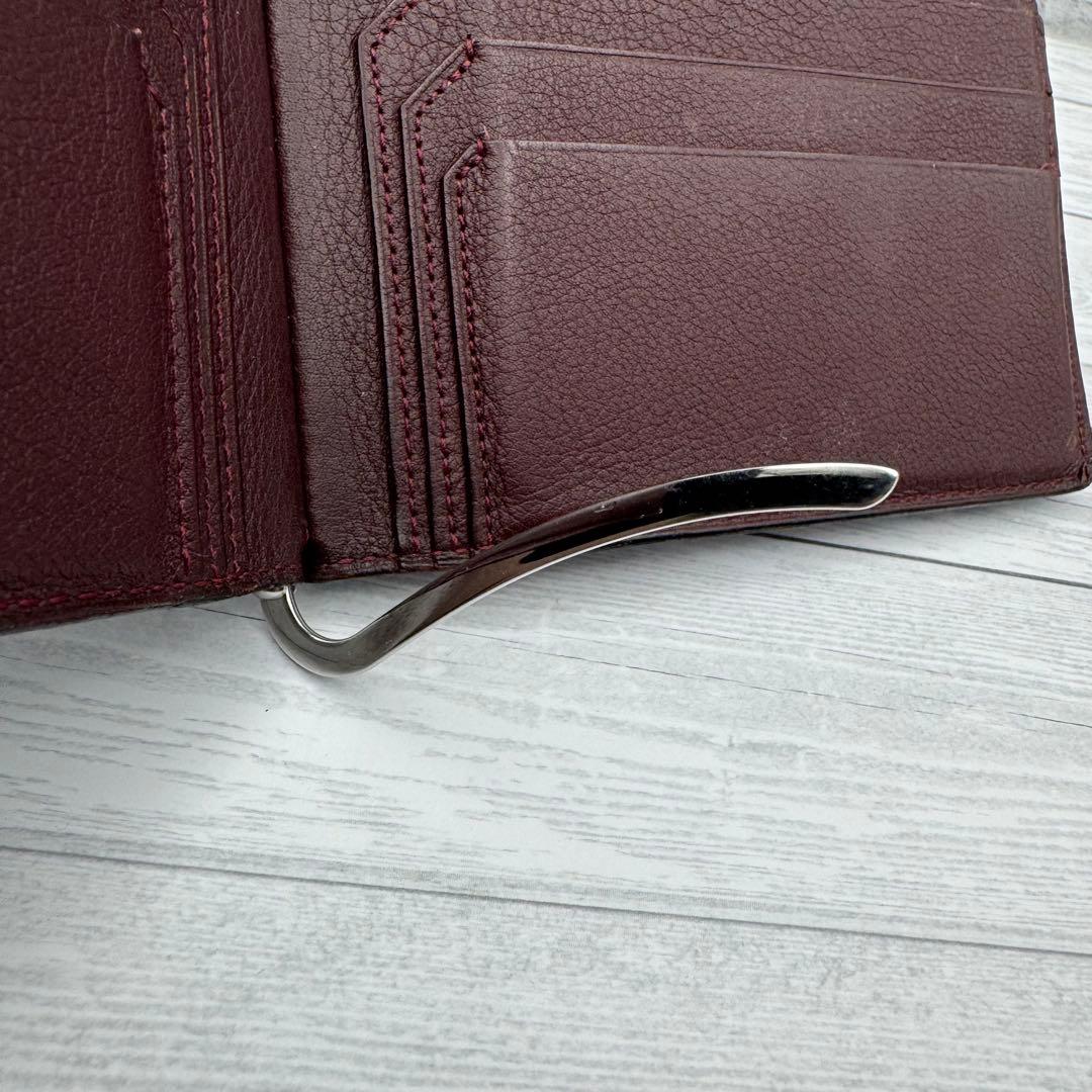 【美品】カルティエ マスト ドゥ マネークリップ バイカラー カーフスキン