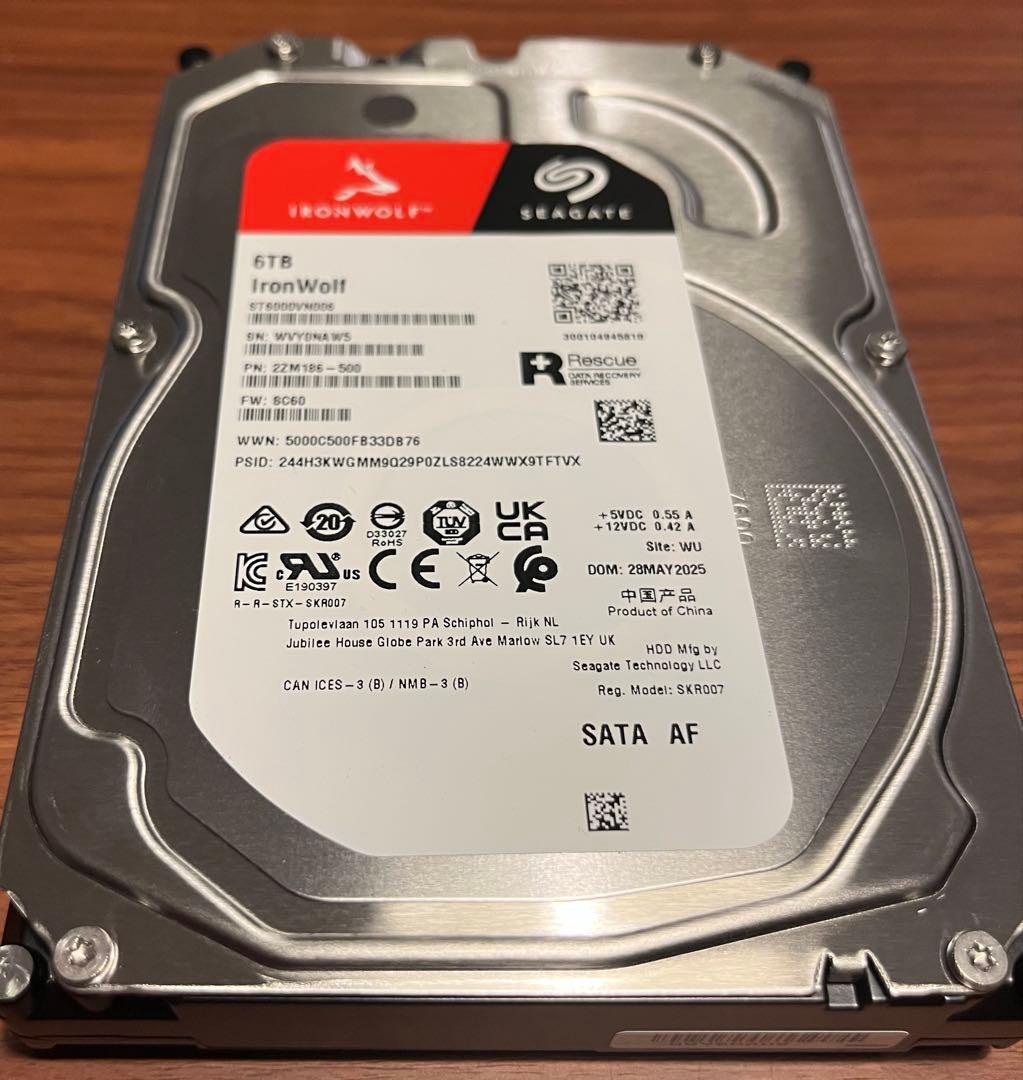 ①Seagate IronWolf 6TB HDD ST6000VN006
