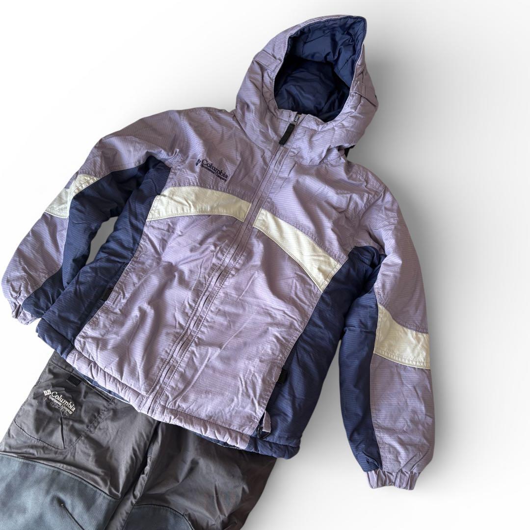 コロンビア スキーウェア 上下セット 140 男女兼用　スノーボード　パープル
