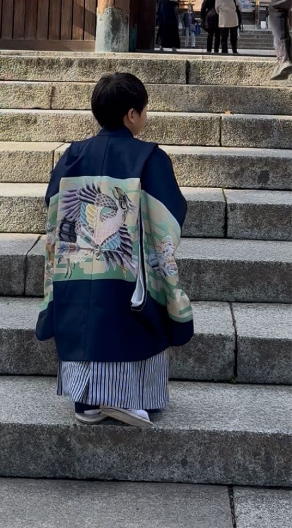 七五三　男の子　5歳　羽織袴フルセット　紋なし