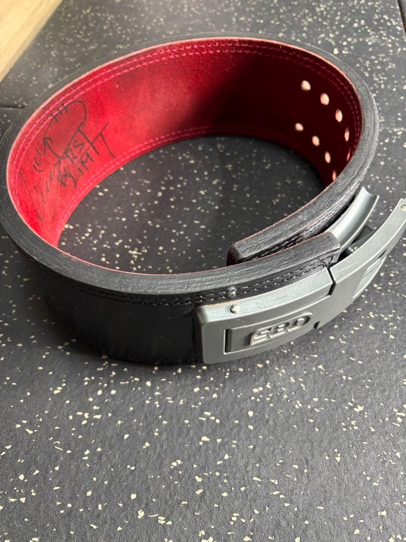 SBD パワーリフティングベルト 黒/赤　Sサイズ