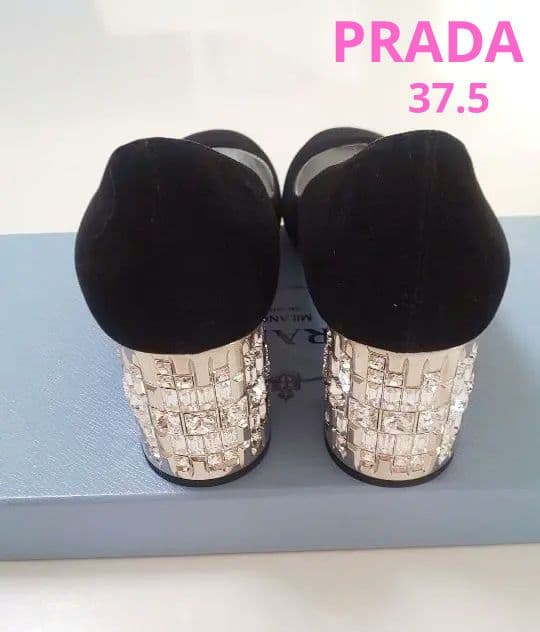 プラダ パンプス ビジュー 37.5 美品