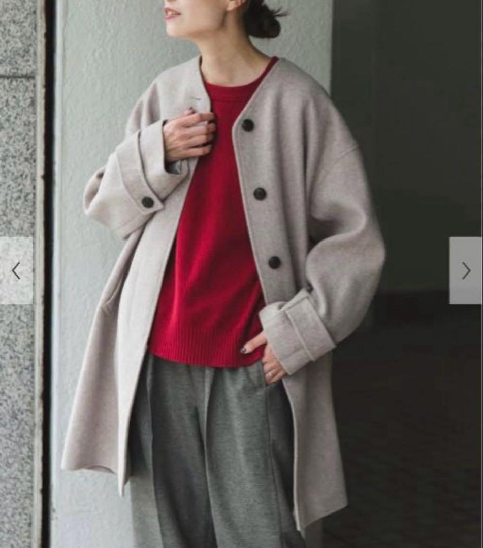 新品タグ付き　FORK&SPOON　ウールノーカラーコート　アーバンリサーチ