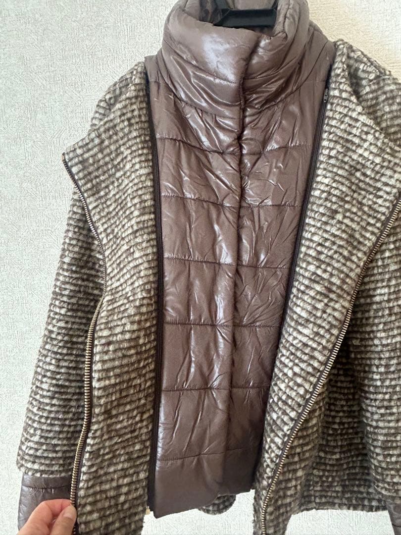 【zhangyuqing3919】HERNO　ツイードジャケットコート