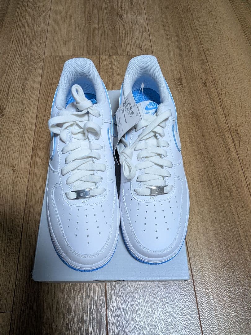 靴 AIR FORCE 1 '07 WHITE/UNIVERSITY BLUE