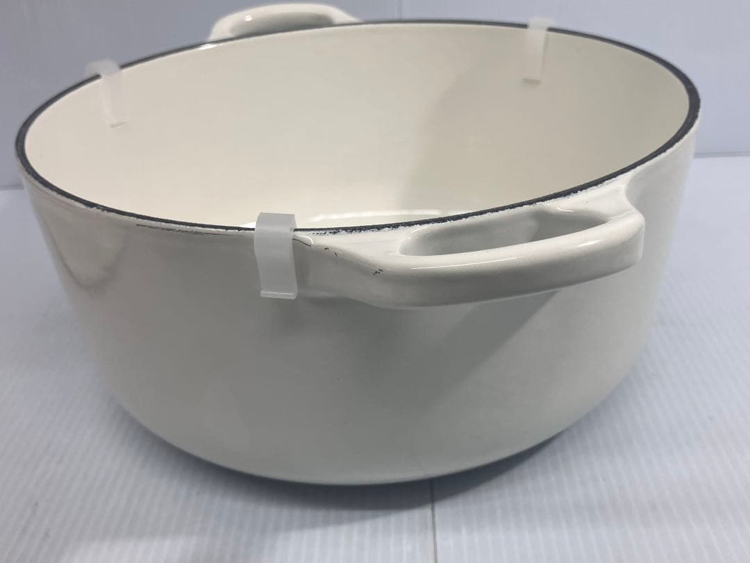 【未使用保管品】ル・クルーゼ ココット・ロンド 20cm ホワイト