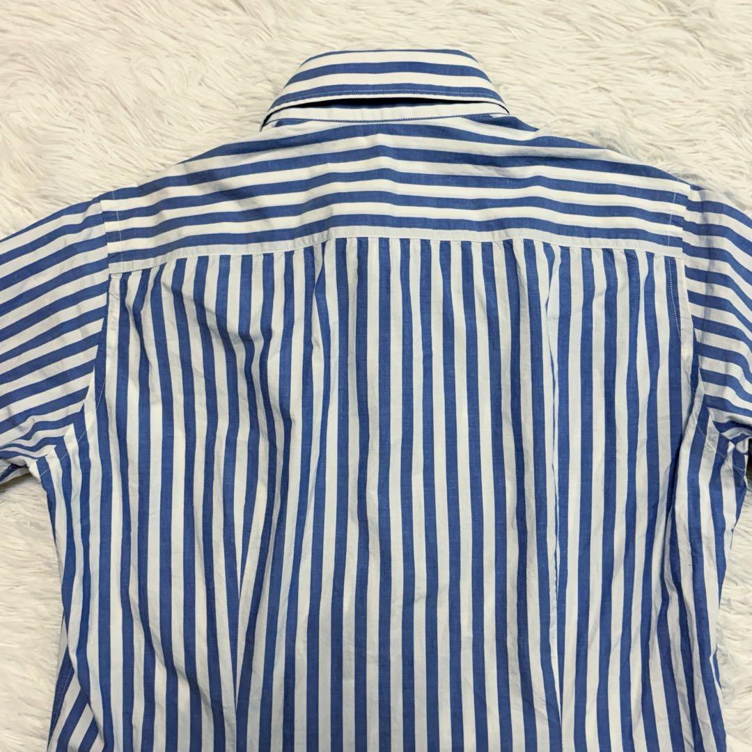 45R 長袖ストライプシャツ　綿　コットン　サイズ3 レディース