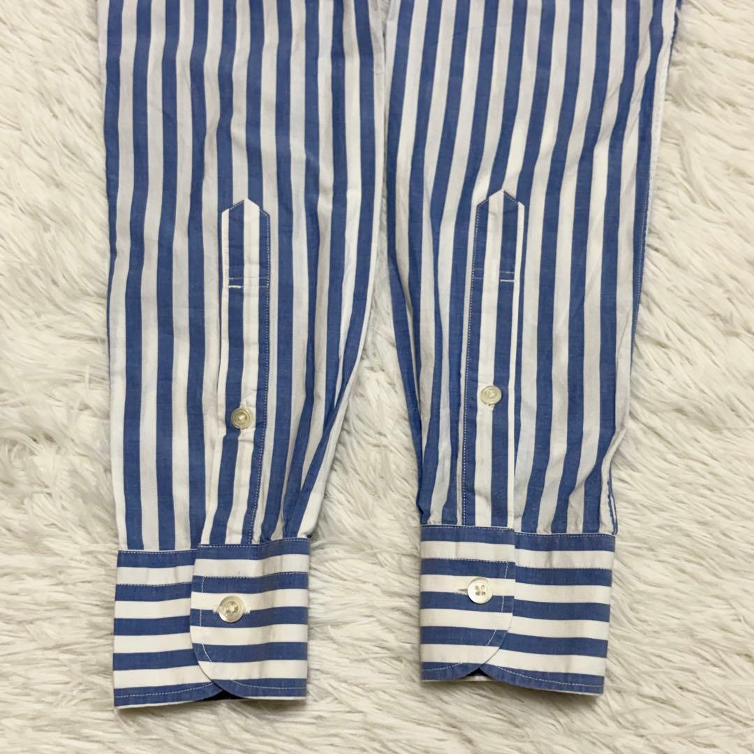 45R 長袖ストライプシャツ　綿　コットン　サイズ3 レディース