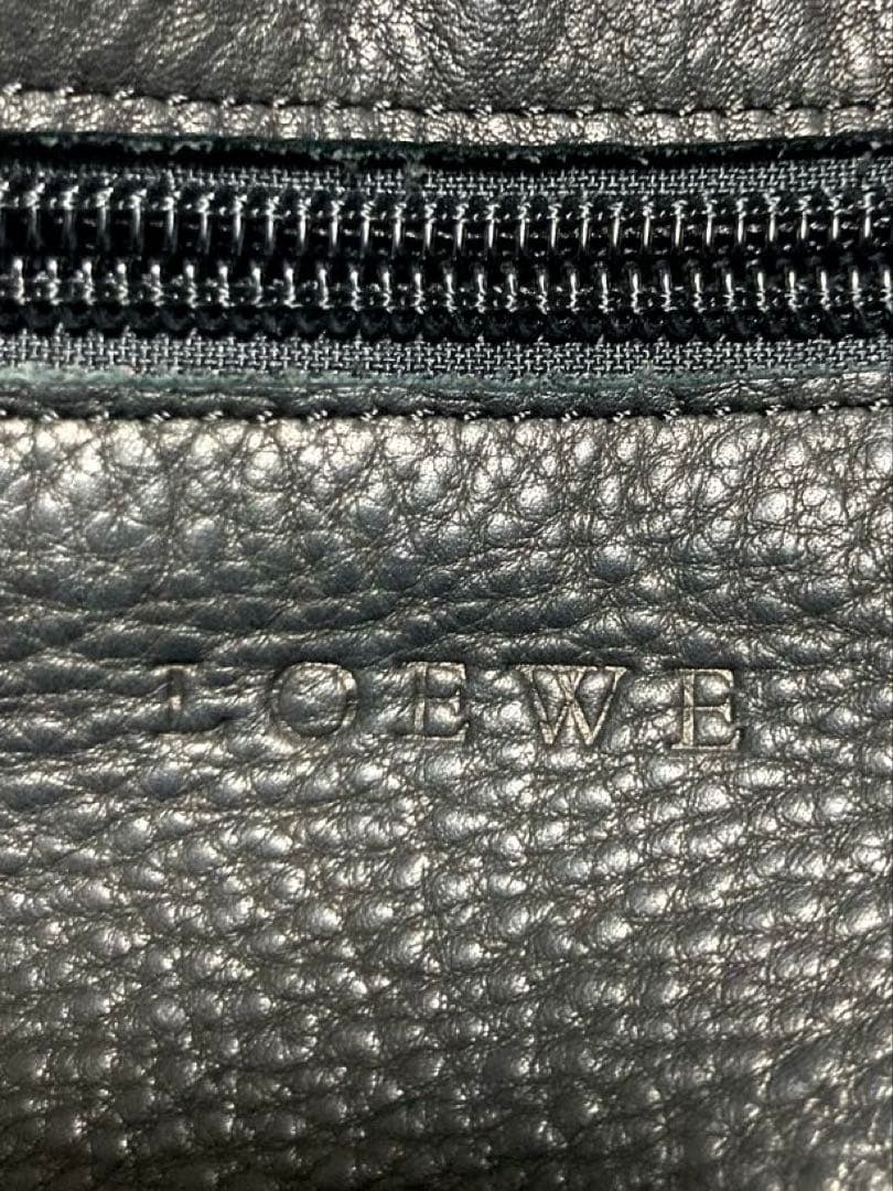 LOEWE 黒 スエード ハンドバッグ