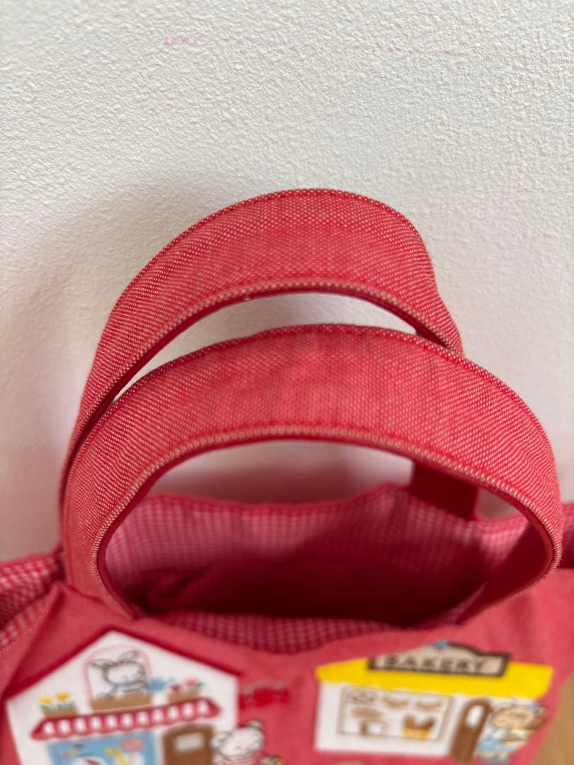 ファミリア　赤　トートバッグ　美品！